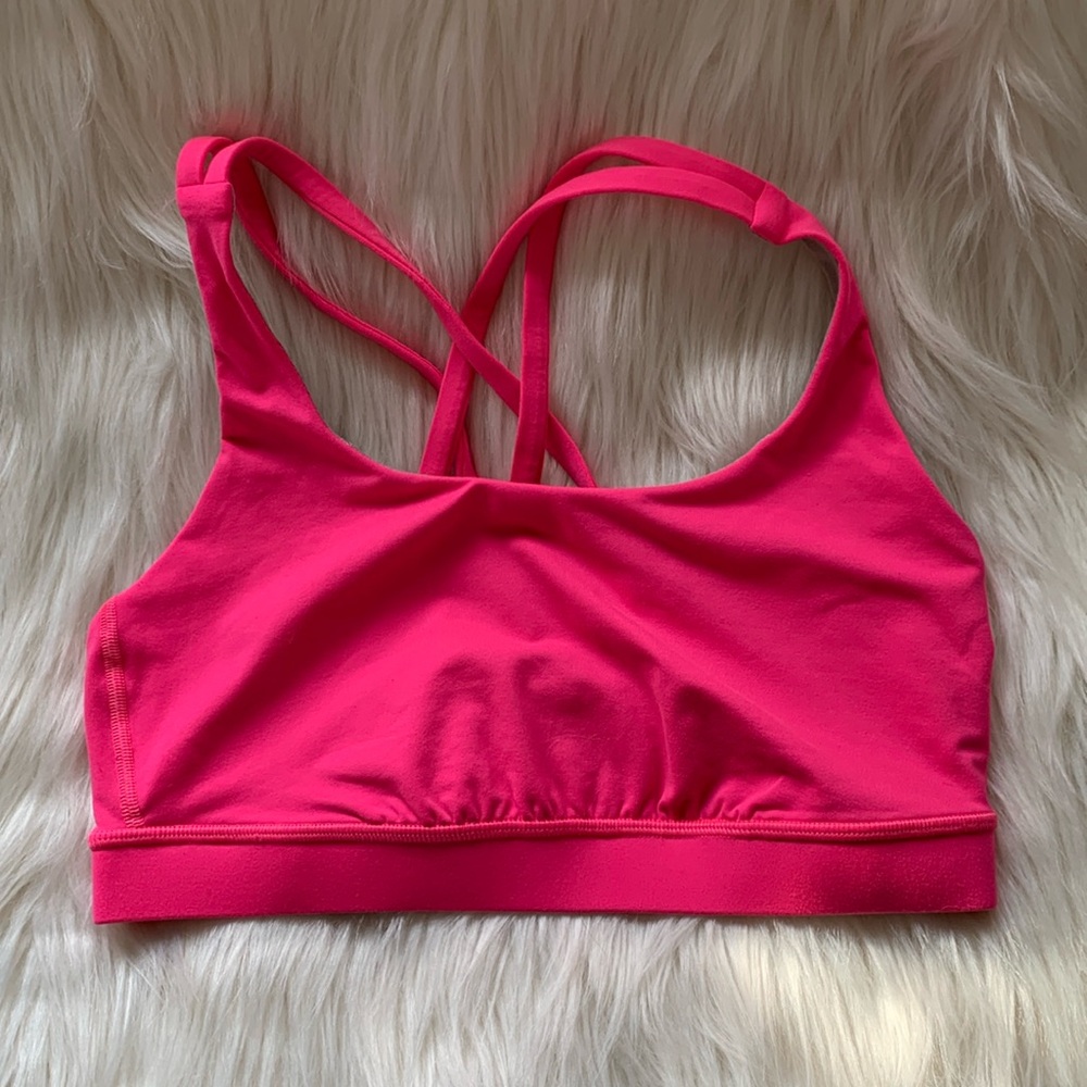 Lululemon Energy Bra Bright Pink Size 8